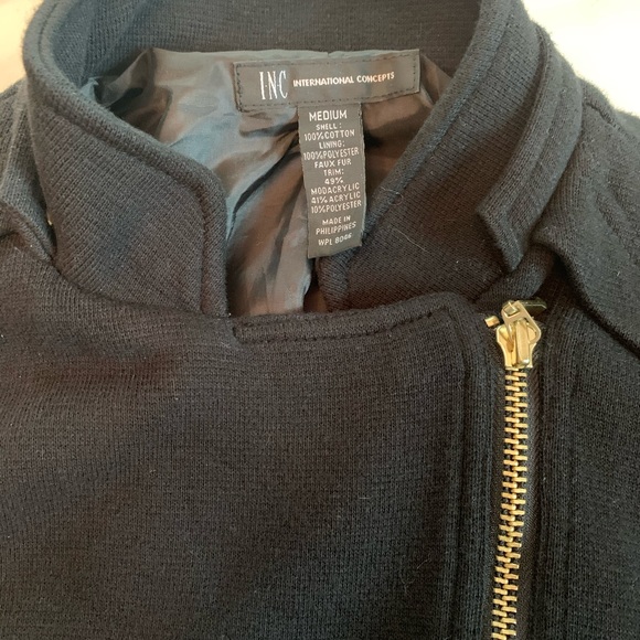 INC International Concepts black coat - Picture 2 of 9